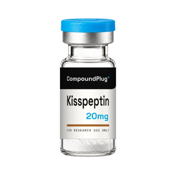 CompoundPlug Kisspeptin-10 20mg research peptide vial, lyophilized powder, for research use only