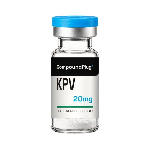 CompoundPlug KPV 20mg research peptide vial, lyophilized powder, for research use only