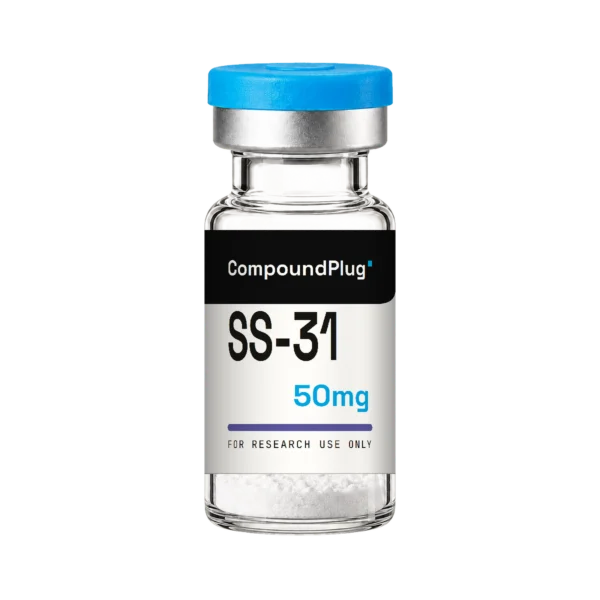 CompoundPlug SS-31 50mg research peptide vial, lyophilized powder, for research use only